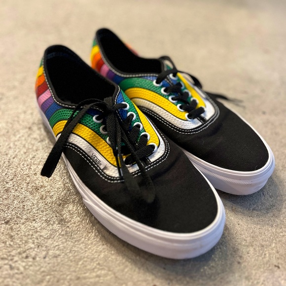 Custom PRIDE Vans Authentic Shoes - Picture 1 of 7